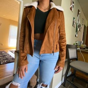 Forever 21 Suede Biker Jacket